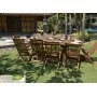 Salon de jardin en teck 10 chaises fidji