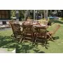 Salon de jardin en teck 8 chaises modèle Sydney table 120/180 cms pouvant recevoir 6-8 personnes